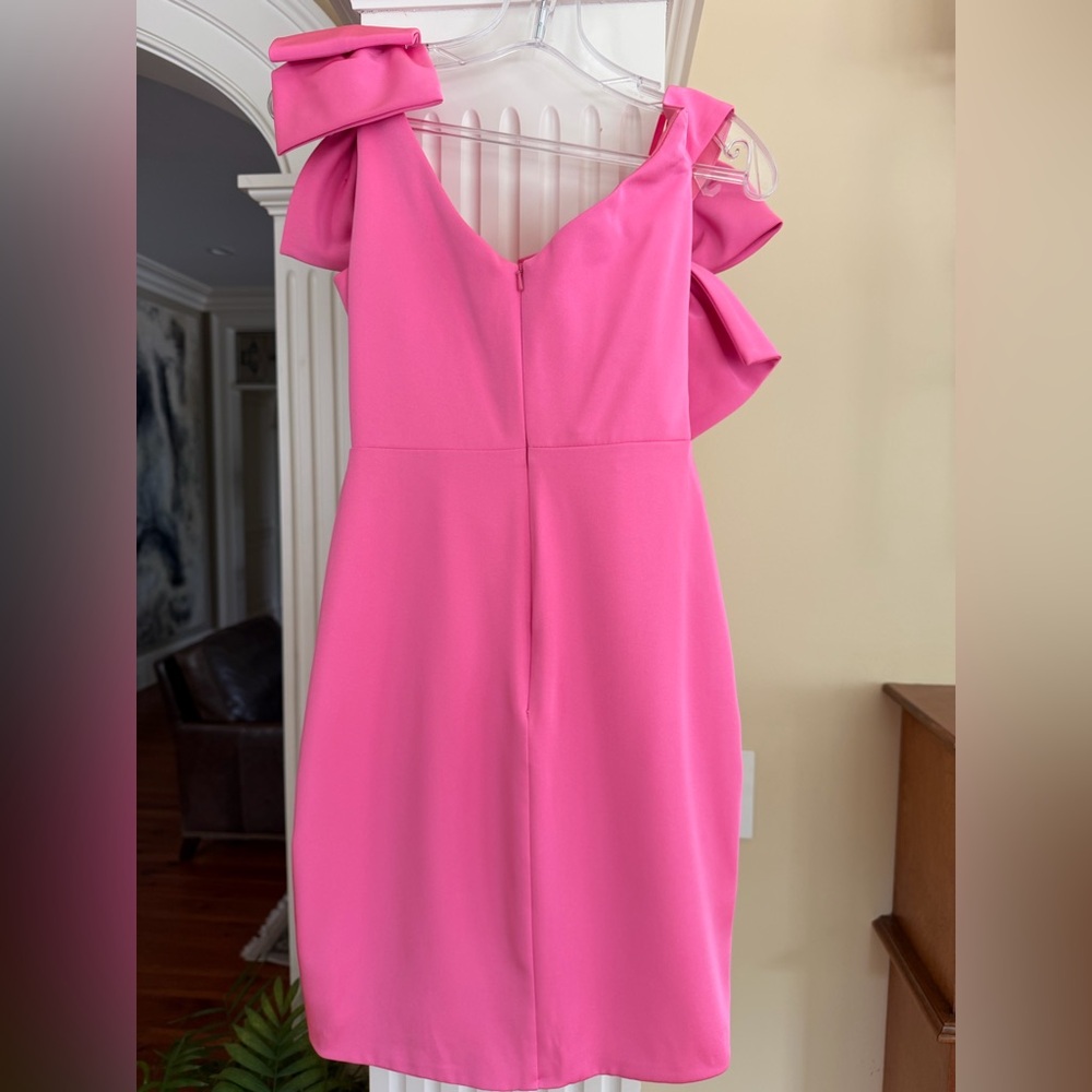 Ashley Lauren hot pink cocktail dress, size 2 π - Picture 2 of 3
